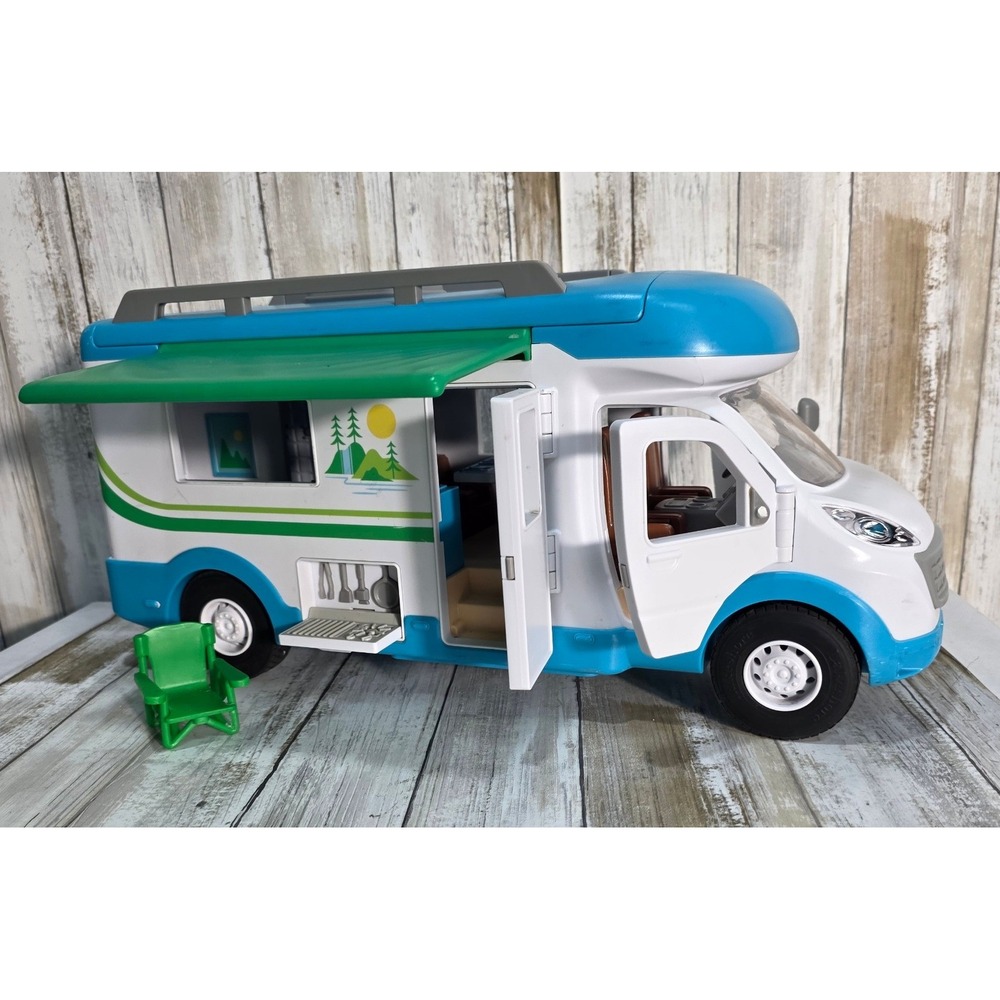 Kids Toy Camper RV Playset with Furniture Accessories and Awning - Picture 10 of 10